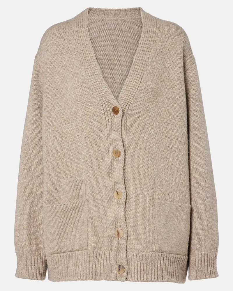 The Row Cardigan Milou aus Kaschmir Beige