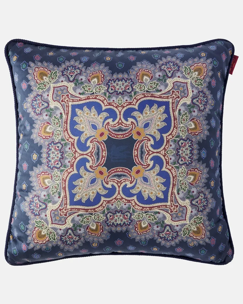 Etro Kissen aus Baumwolle Blau