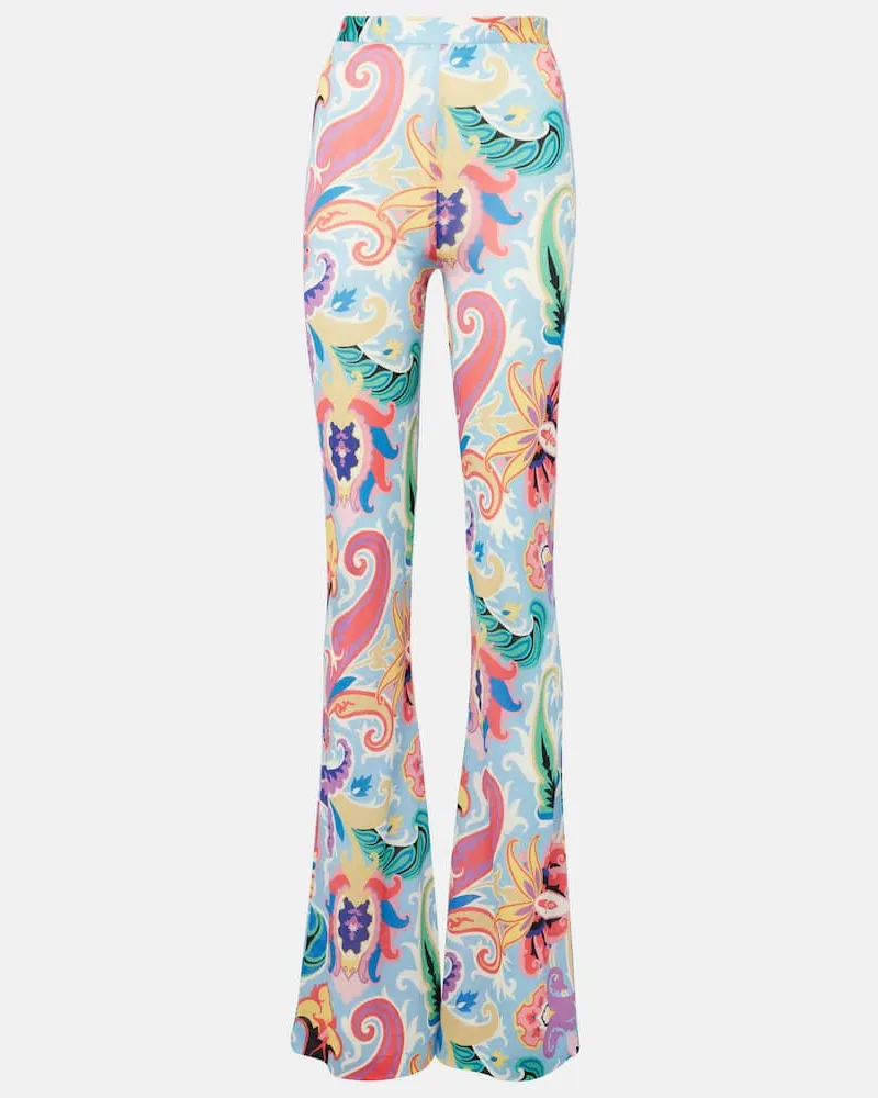Etro High-Rise-Schlaghose Multicolor
