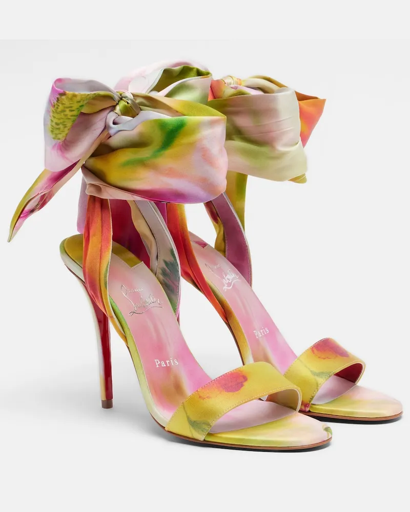 Christian Louboutin Sandalen Miss Z Sandal Du Désert aus Satin Multicolor