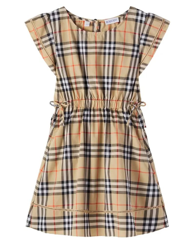 Burberry Kleid Burberry Check aus Baumwolle Beige