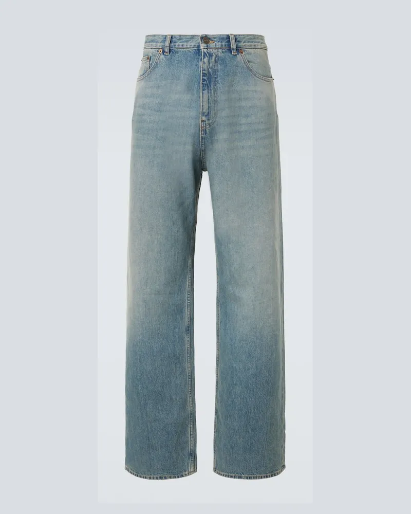 Valentino Garavani High-Rise Wide-Leg Jeans Blau