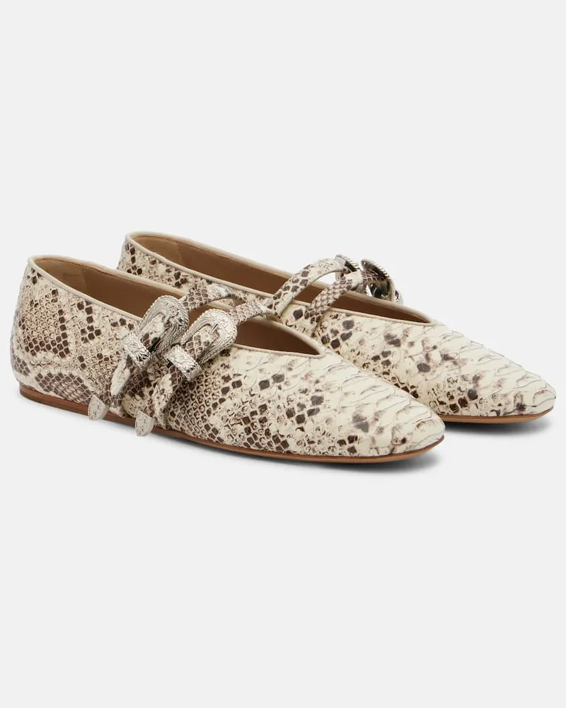 Le Monde Béryl Le Monde Béryl Mary-Jane-Ballerinas Classic Claudia aus Leder Braun