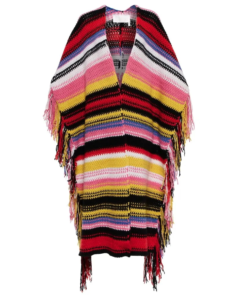 Chloé Chloe Poncho aus Kaschmir und Wolle Multicolor