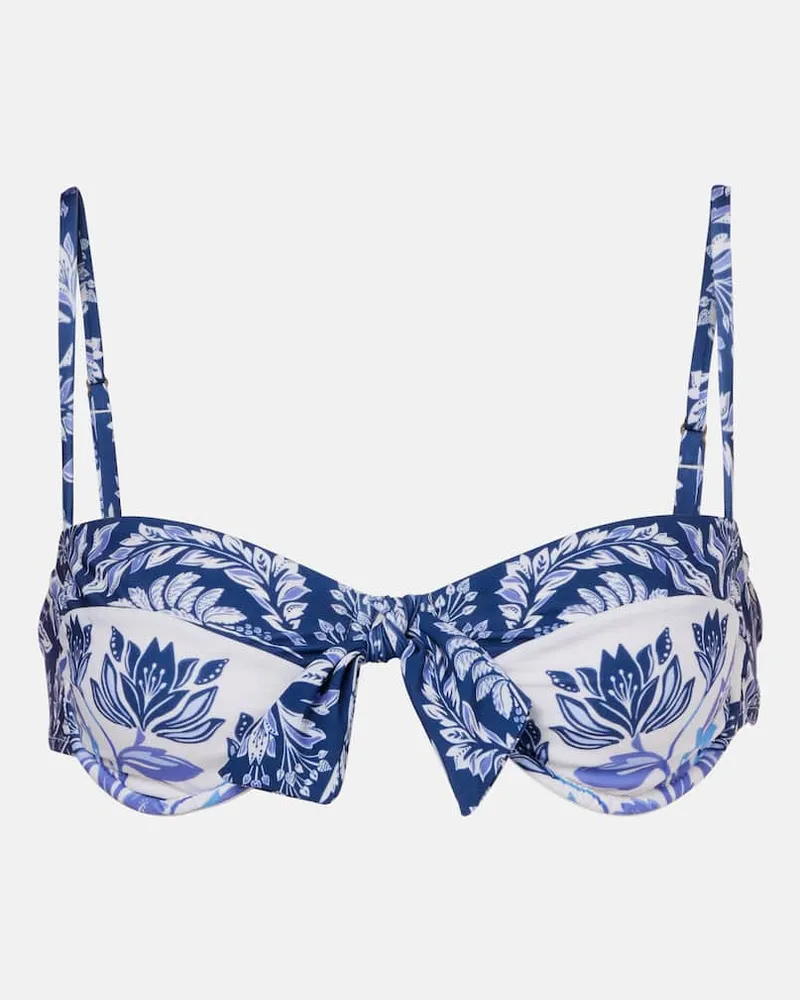 FARM Rio Bedrucktes Bikini-Oberteil Blau