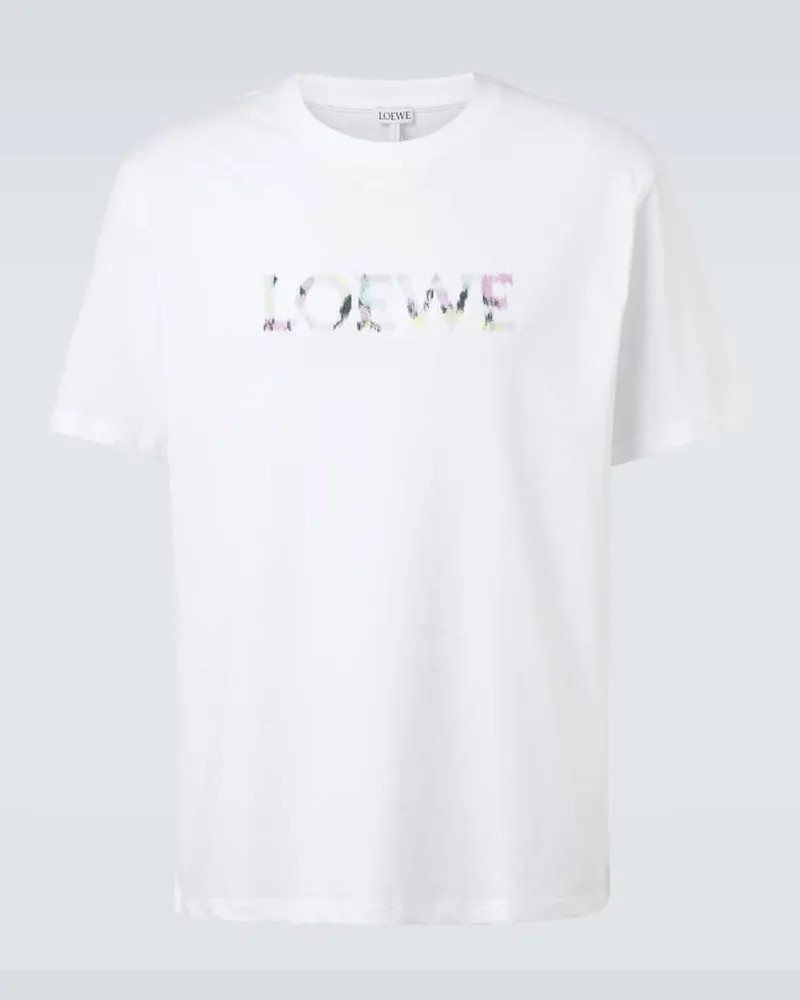 Loewe T-Shirt aus Baumwolle Weiß