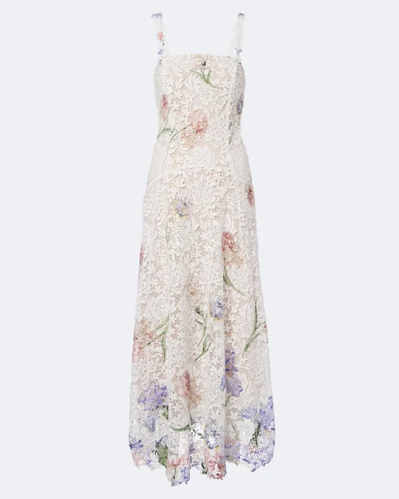 Oscar de la Renta Cocktailkleid aus Guipure-Spitze Weiß
