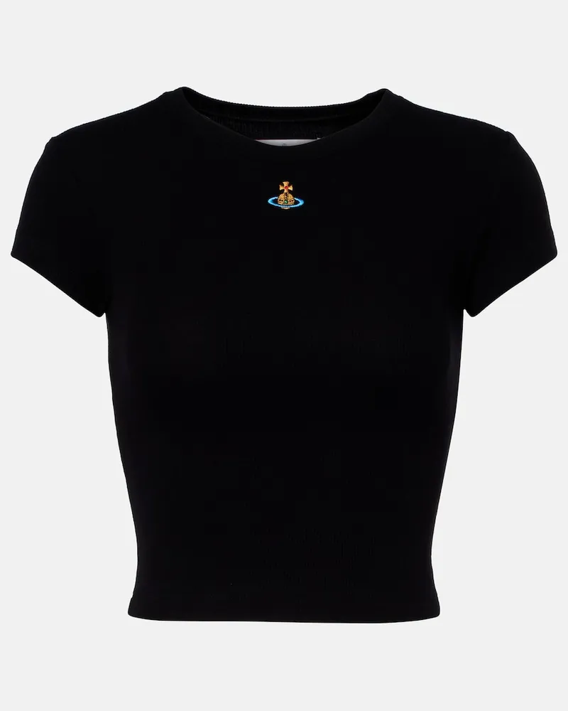 Vivienne Westwood Baby T-Shirt Peru Orb aus Jersey Schwarz