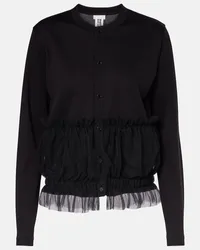 Noir Kei Ninomiya Cardigan aus Baumwolle Schwarz