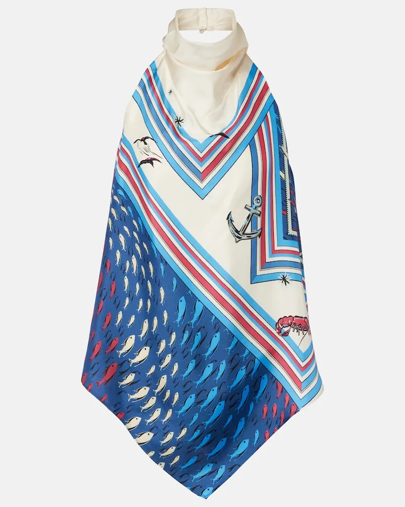 ALEMAIS Alémais Top Apollo aus Seidensatin Multicolor