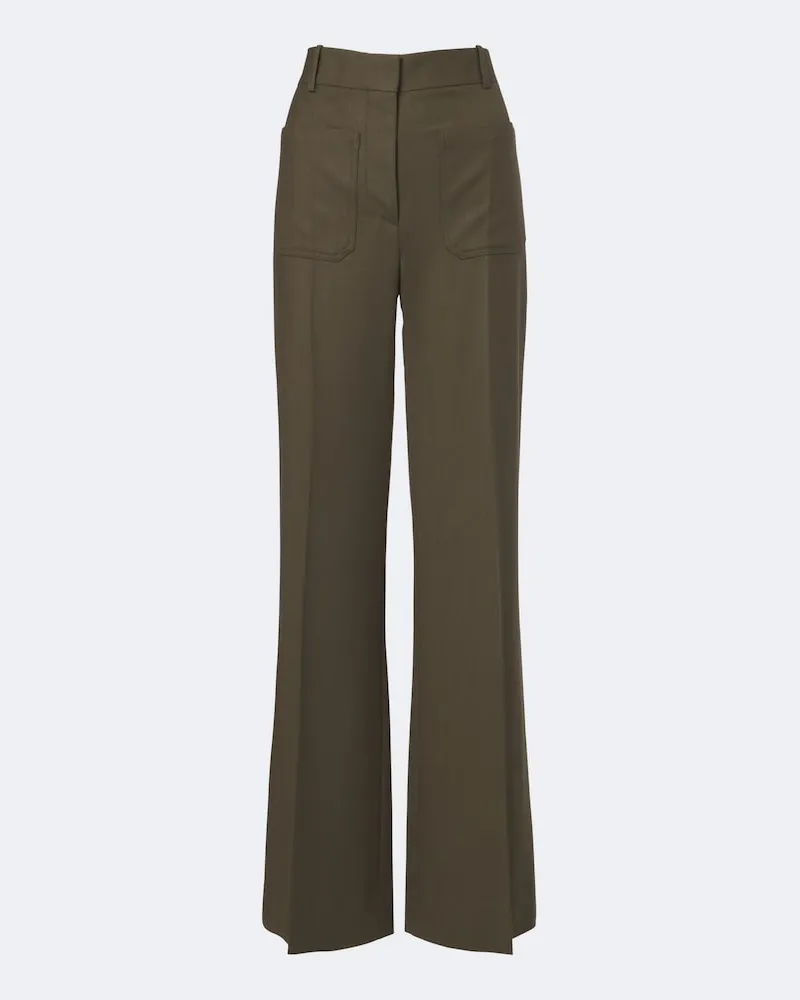 Victoria Beckham Weite Hose Alina Grün