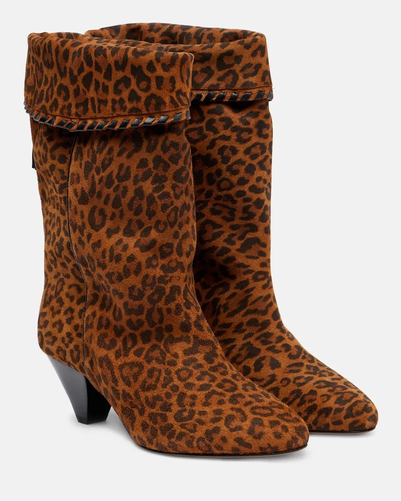 Isabel Marant Stiefel Dalby 55 aus Veloursleder Braun
