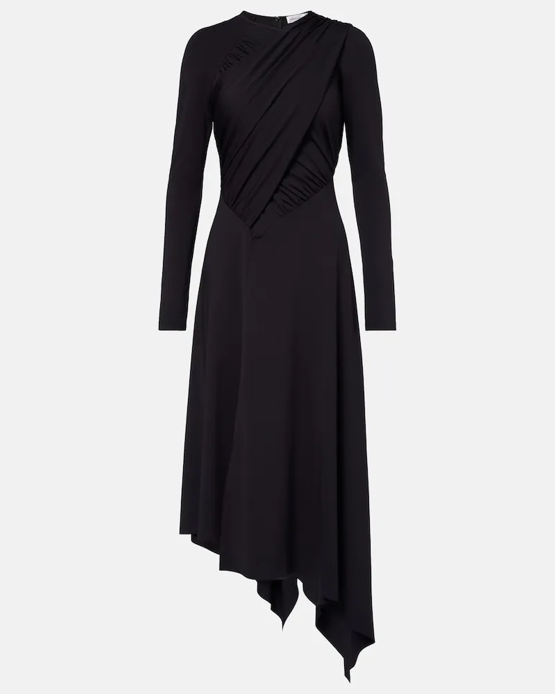 Victoria Beckham Wickelkleid aus Jersey Schwarz