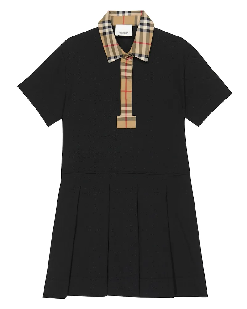 Burberry Polokleid Burberry Check aus Baumwolle Schwarz