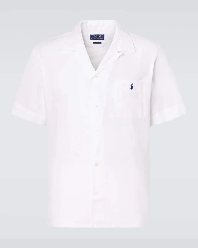 Ralph Lauren Hemd aus Leinen Weiß