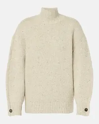 Bottega Veneta Rollkragenpullover aus Wolle Weiss