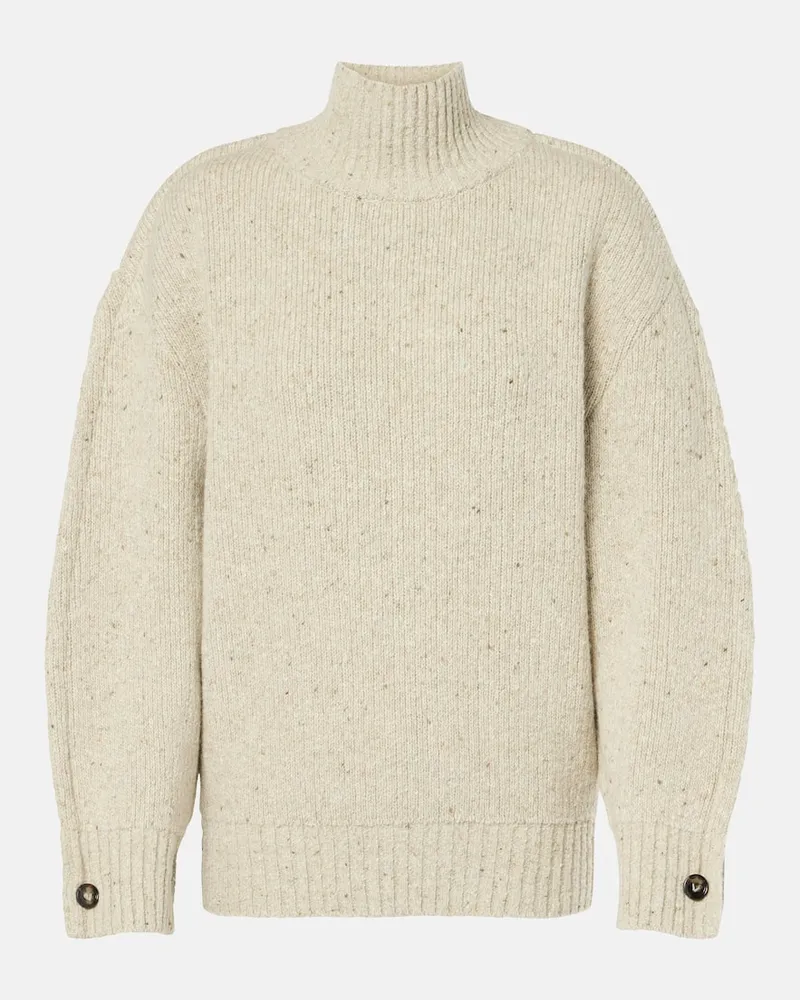 Bottega Veneta Rollkragenpullover aus Wolle Weiss