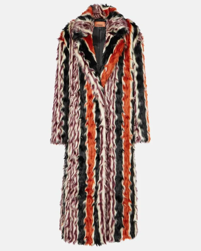 Missoni Mantel aus Faux Shearling Multicolor