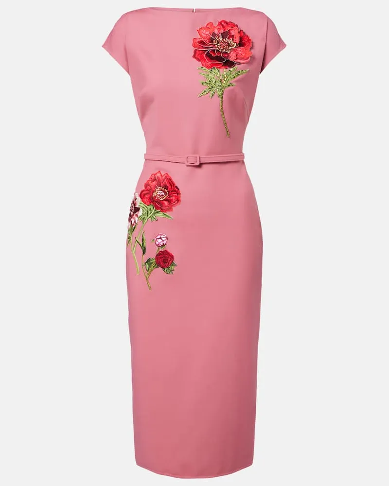 Oscar de la Renta Midikleid Rosa