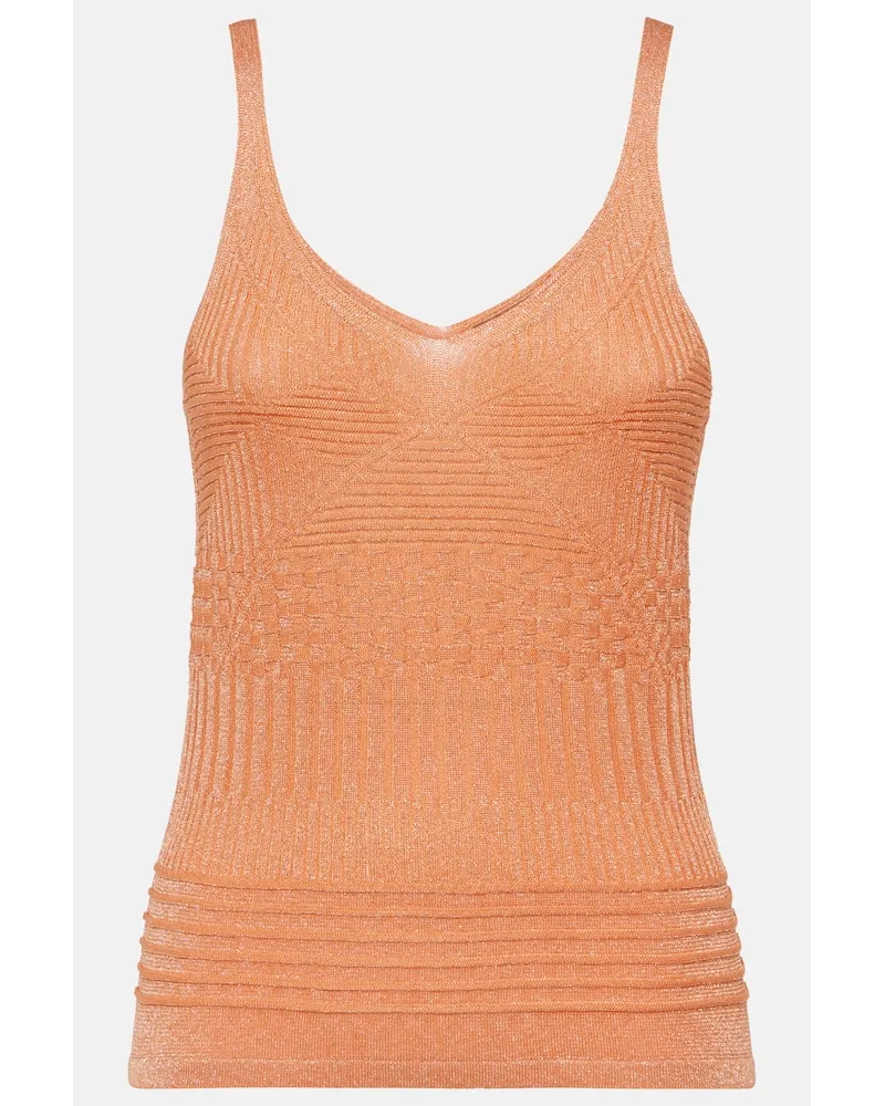 Missoni Top aus Lamé Orange