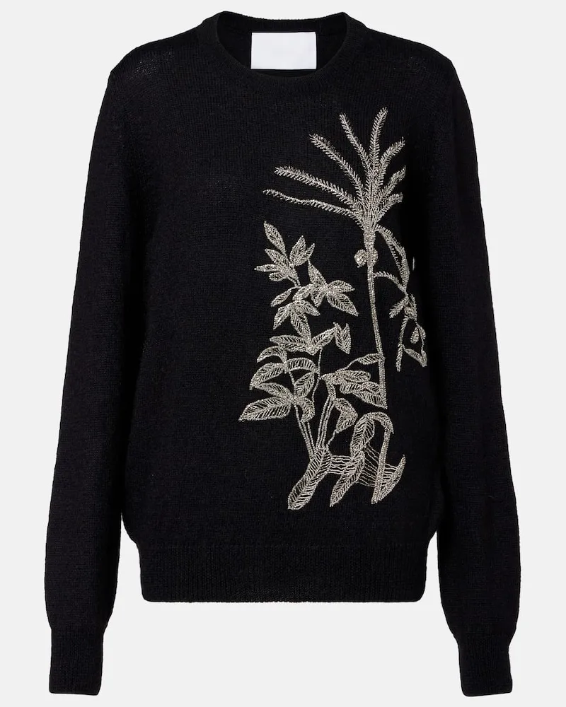 COSTARELLOS Pullover Noemie mit Pailletten Schwarz