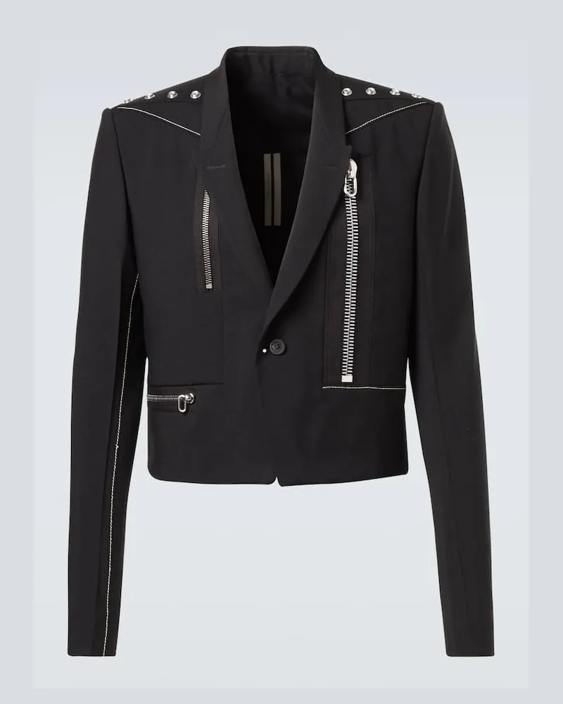 Rick Owens Blazer Alice aus Schurwolle Schwarz