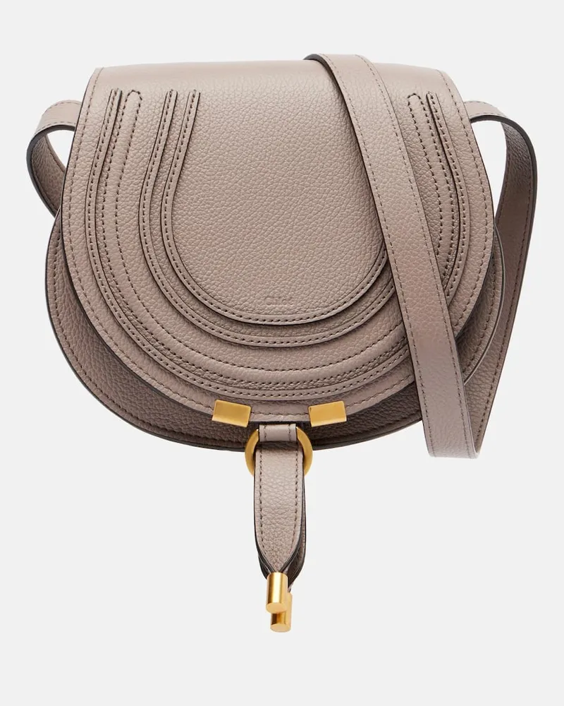 Chloé Chloé Schultertasche Marcie Small aus Leder Grau
