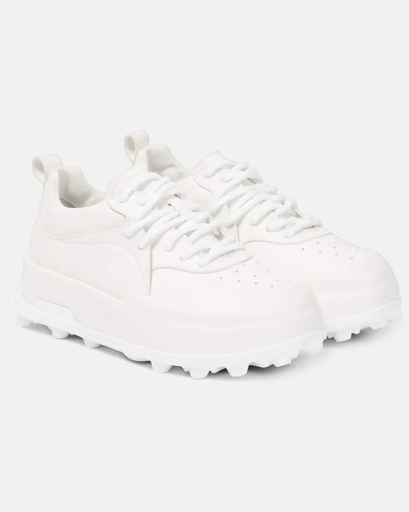 Jil Sander Sneakers aus Leder Weiß