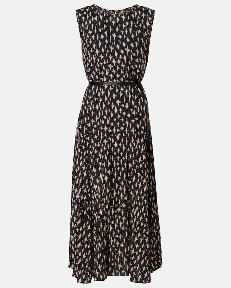 Velvet Bedrucktes Midikleid Kaitlyn Blau