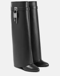 Givenchy Stiefel Shark Lock aus Leder Braun