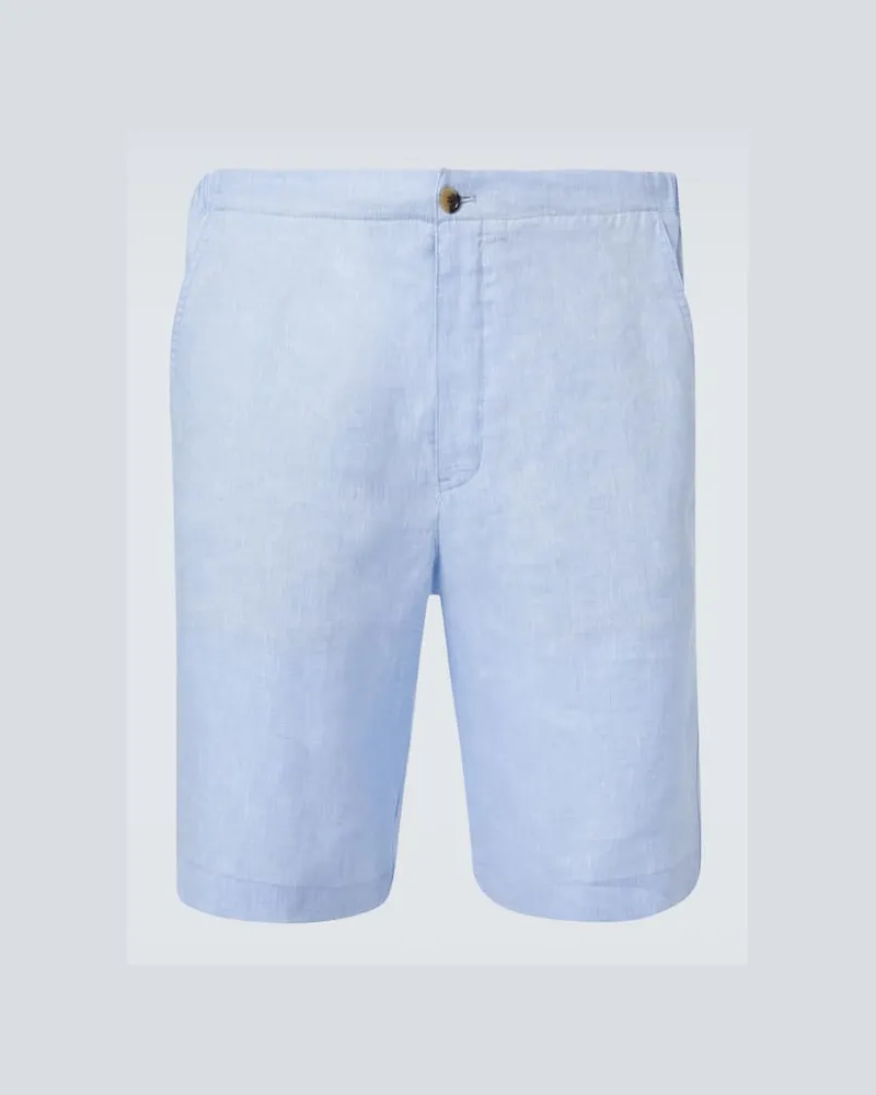 Loro Piana Shorts aus Leinen Blau
