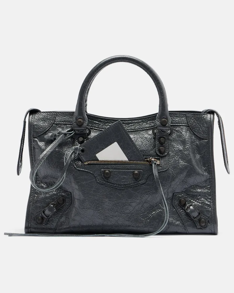 Balenciaga Tote Le City aus Leder Grau