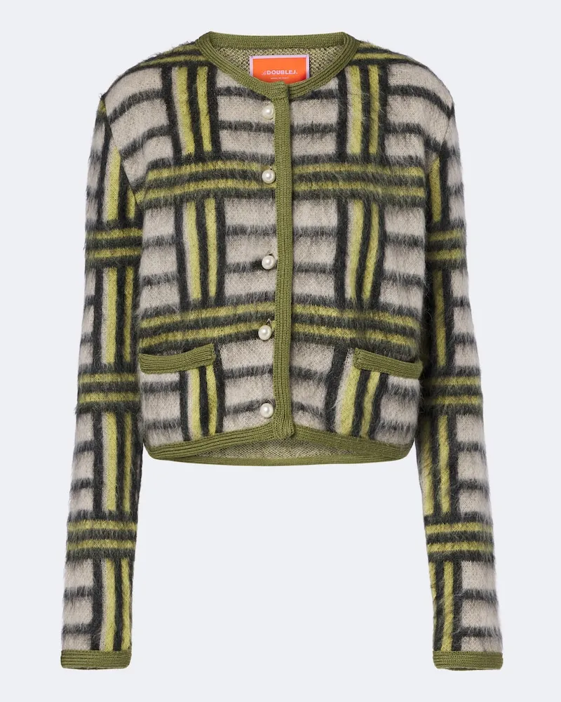 La DoubleJ Cardigan Kells Check Grün