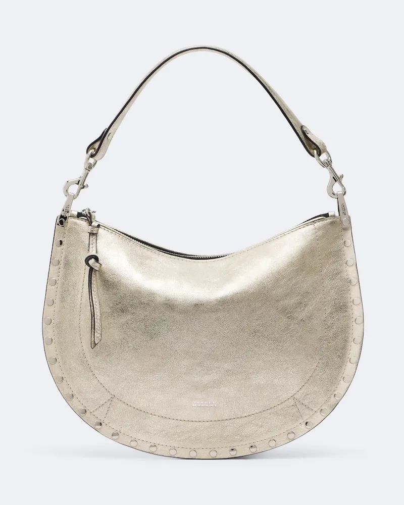 Isabel Marant Schultertasche Oskan Soft Medium aus Leder Gold