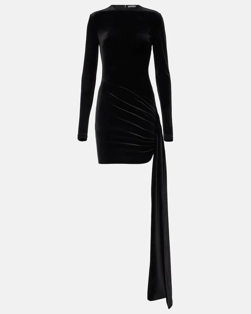 David Koma Minikleid aus Samt Schwarz