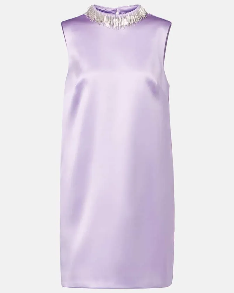 ALEMAIS Alémais Verziertes Minikleid Laverne aus Satin Violett