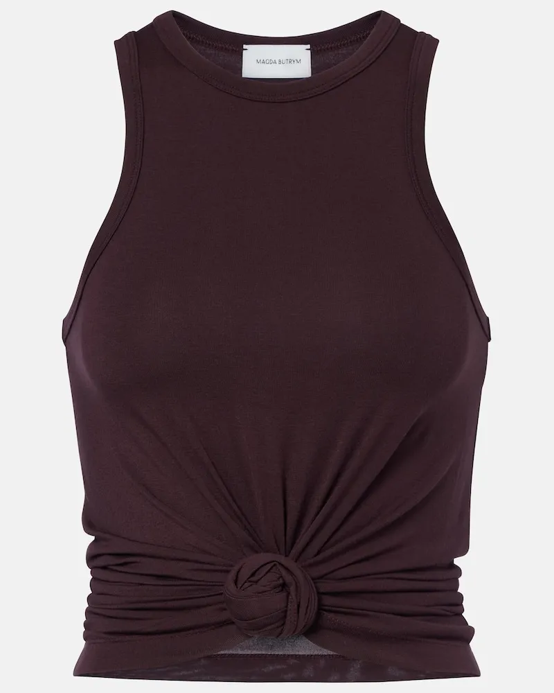 Magda Butrym Tanktop aus einem Baumwollgemisch Braun