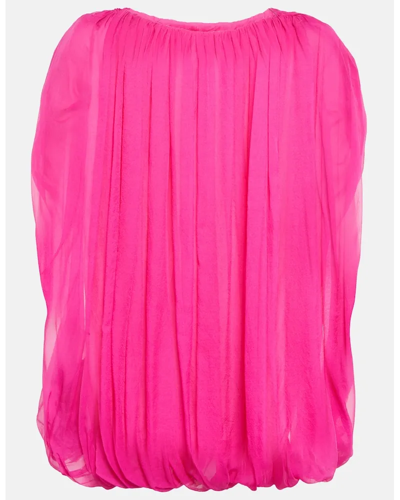 Rick Owens Top aus Seidenchiffon Pink