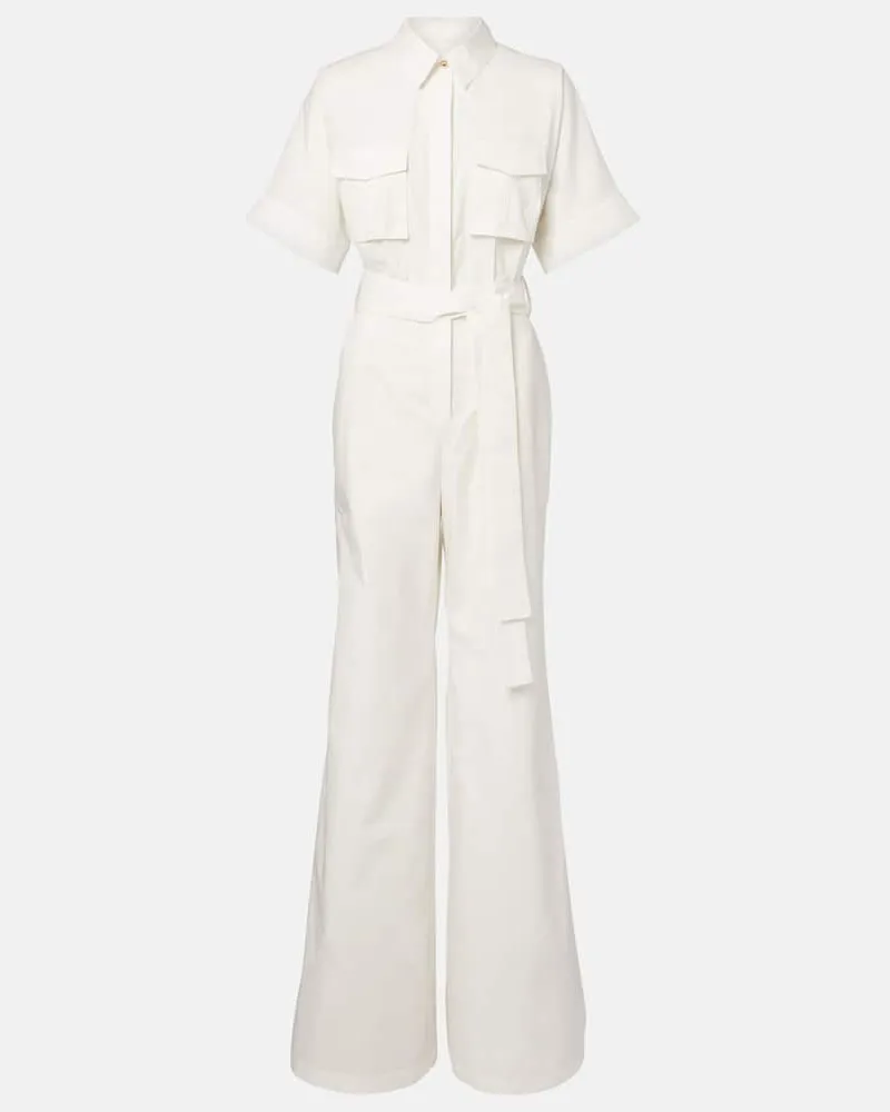 Elie Saab Jumpsuit aus Baumwolle Weiß
