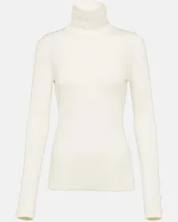 Moncler Pullover aus Wolle und Kaschmir Weiss