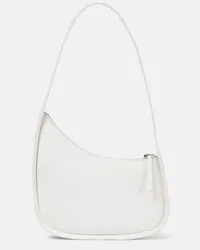 The Row Schultertasche Half Moon aus Leder Weiss