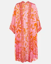 Poupette St Barth Bedrucktes Cover-up Erica Pink