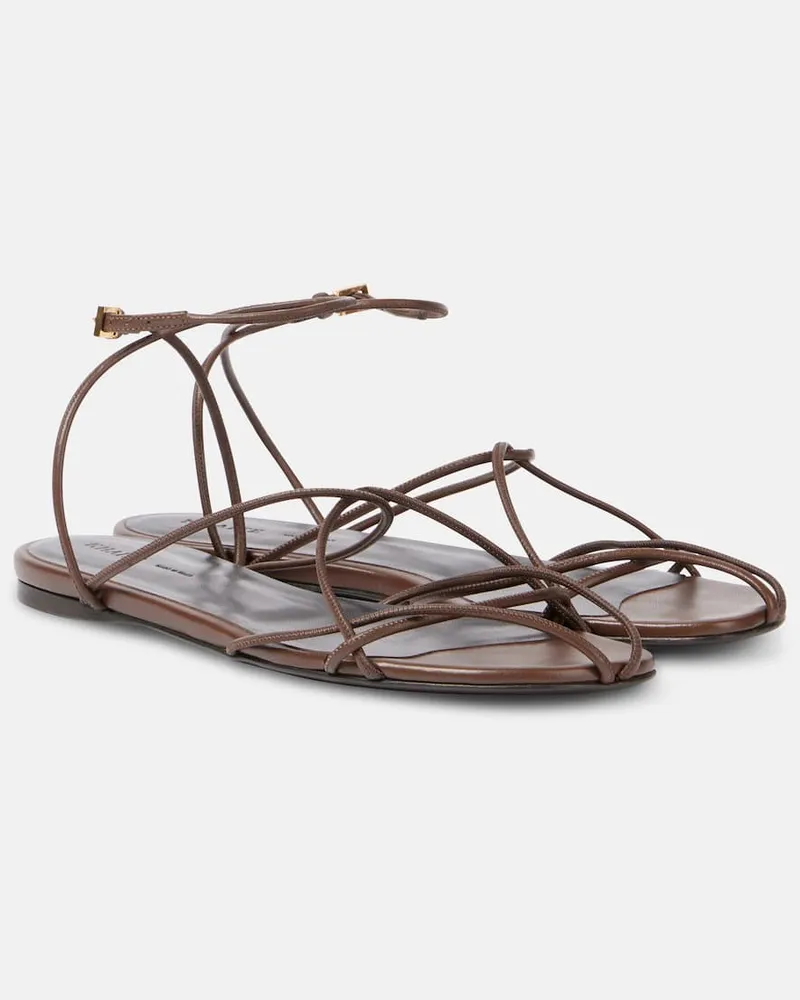KHAITE Sandalen Loulou aus Leder Braun