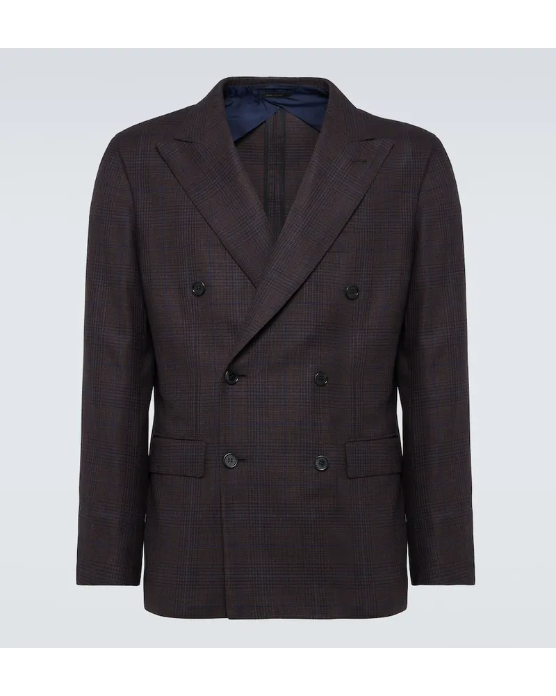 Brioni Blazer aus Wolle Braun