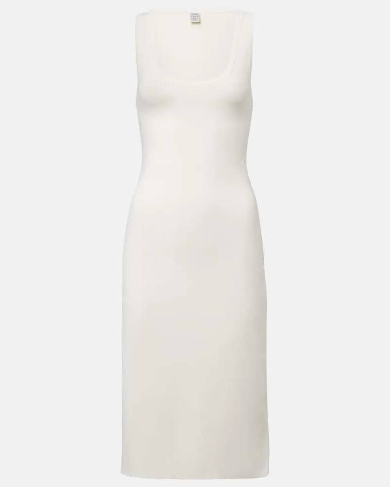 Totême Midikleid aus Jersey Weiß