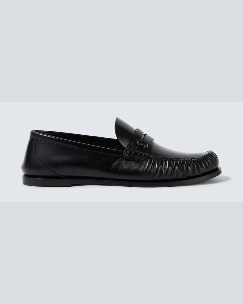 Saint Laurent Loafers Laurent aus Leder Schwarz