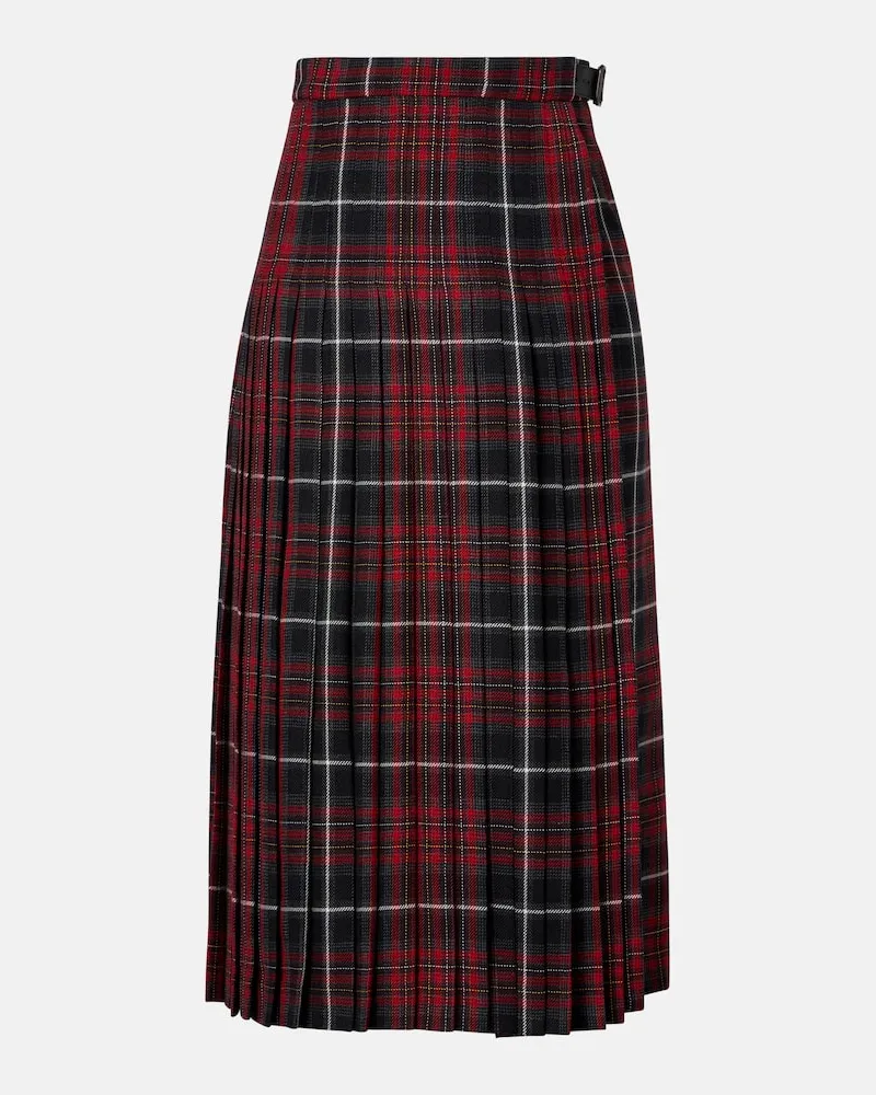 Burberry Kilt aus Twill Rot