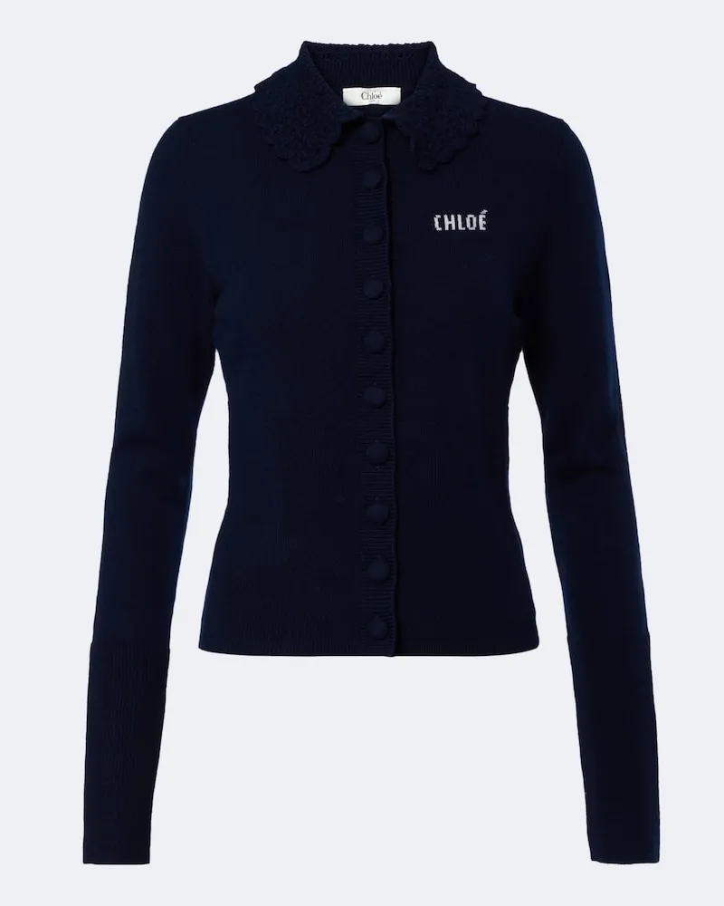 Chloé Chloé Cardigan aus Wolle Blau