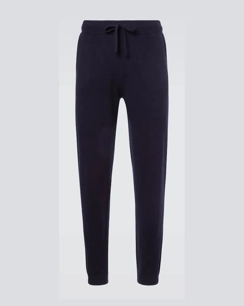 ALLUDE Jogginghose aus Wolle und Kaschmir Blau