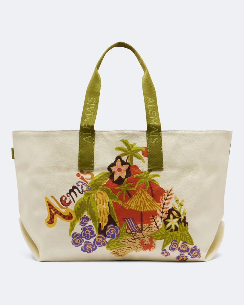 ALEMAIS Alémais Bedruckte Tote Bag Island Cove aus Canvas Multicolor